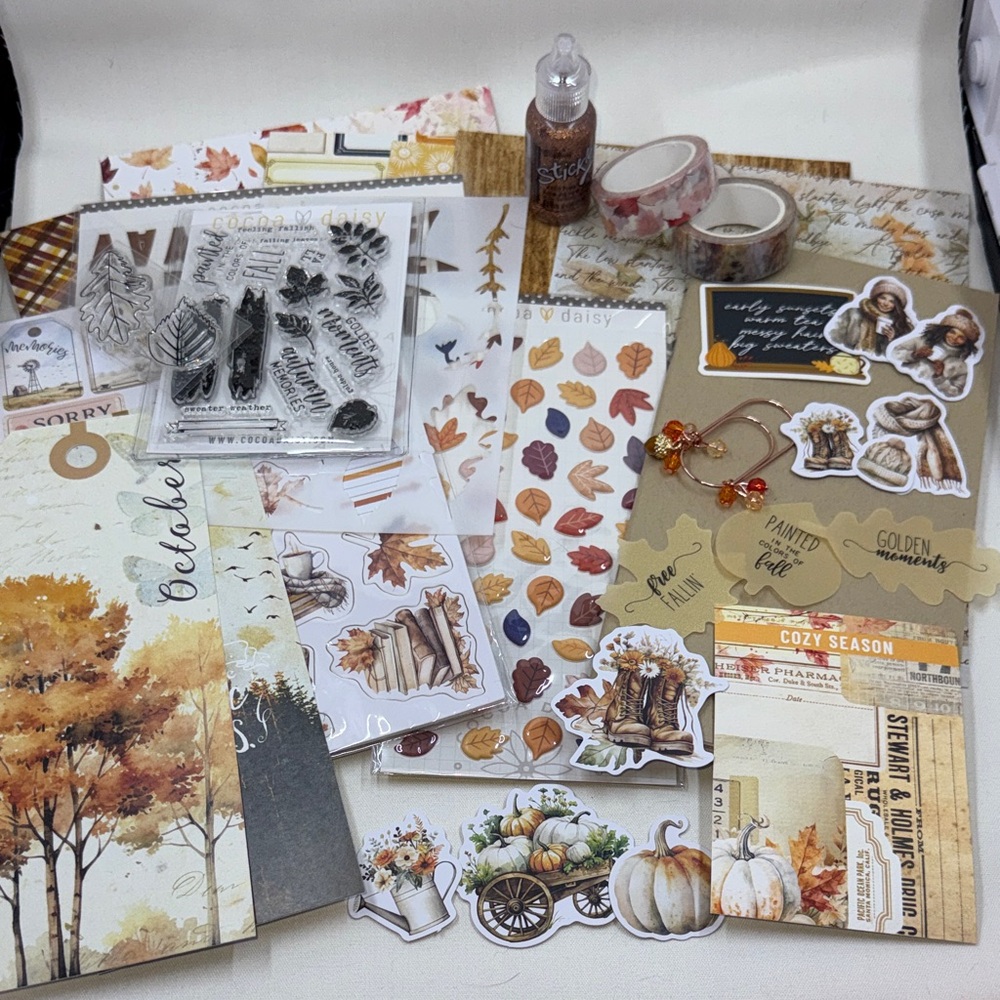 Cocoa Daisy Fall October Cozy Season Memory Keeping Stationary Kit *New